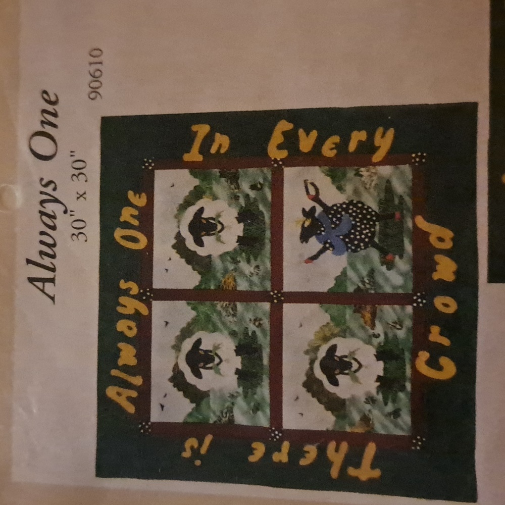 Prairie Edge patchwork quilt wall hanging pattern Always one Every Crowd sheep